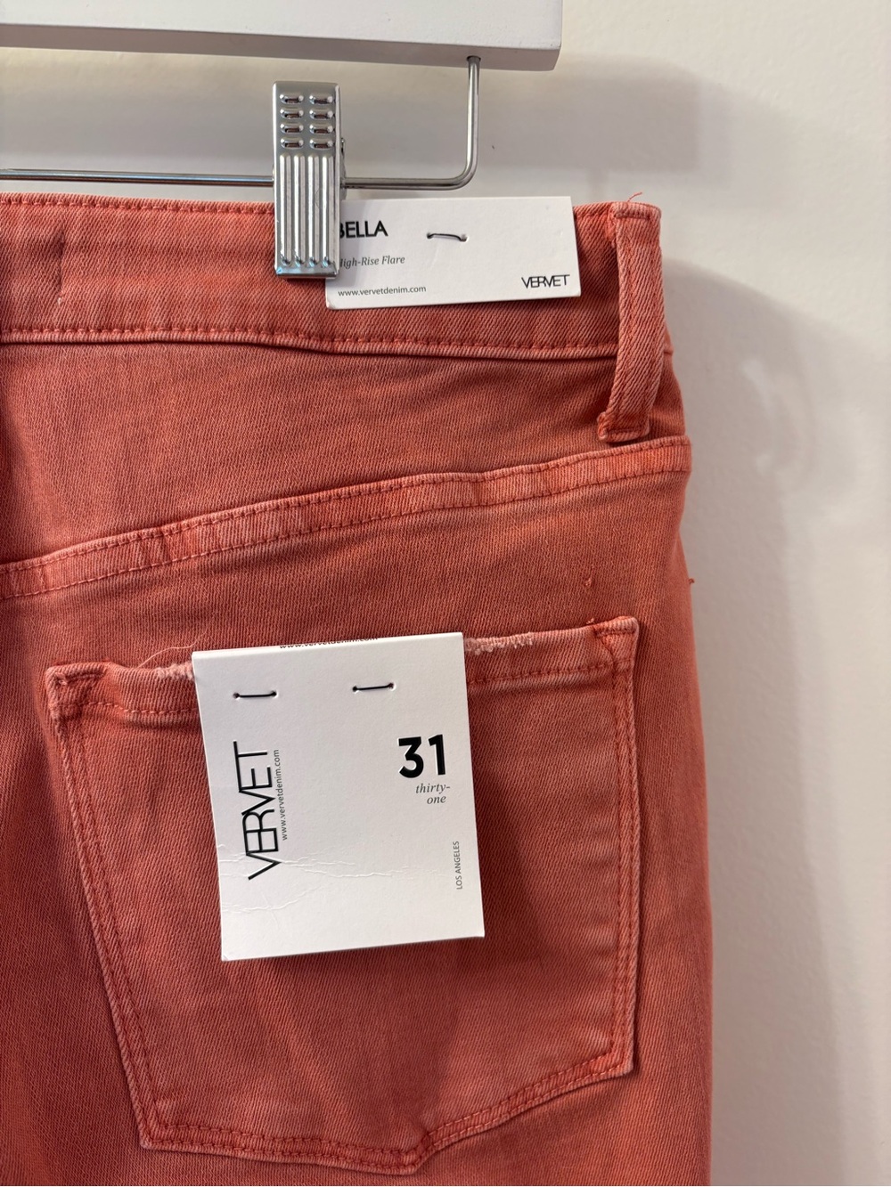 Vervet BELLA High-Rise Flare Size 31 NWT/SEE COLOR/Mineral Red - Picture 7 of 10
